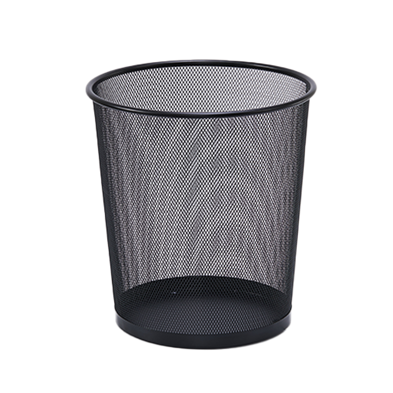 齐心 ZL0010 耐用铁网圆垃圾桶高清大图