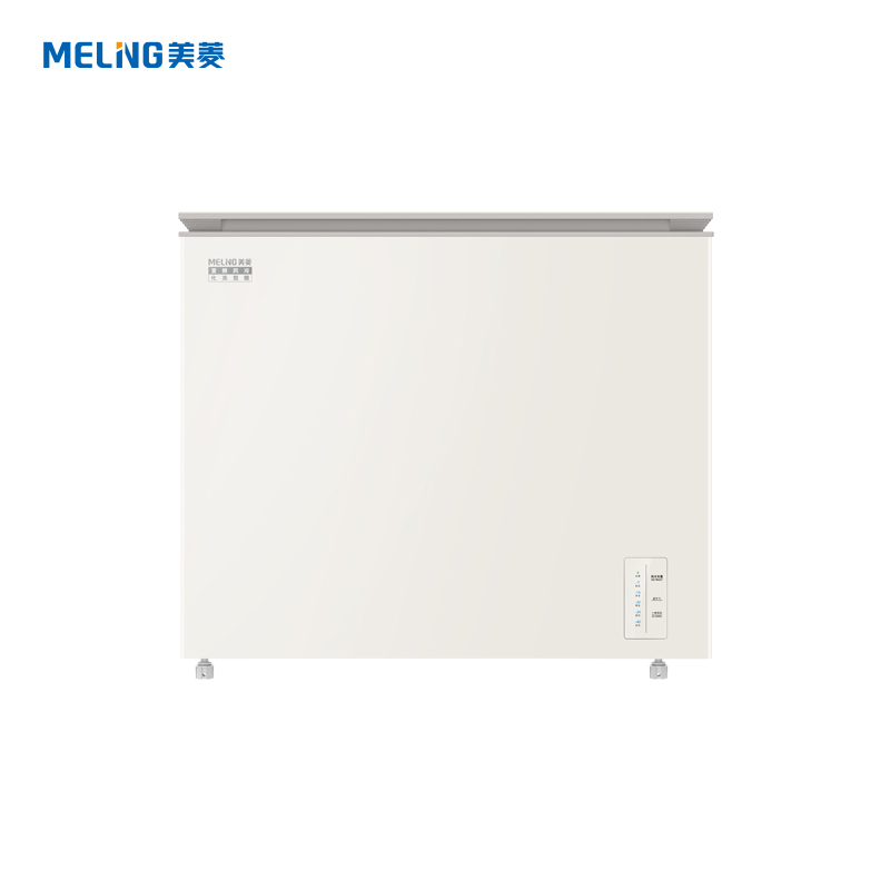 美菱智能变频205升新1级顶开门卧式冷柜无霜王系列独立放置电脑控温白