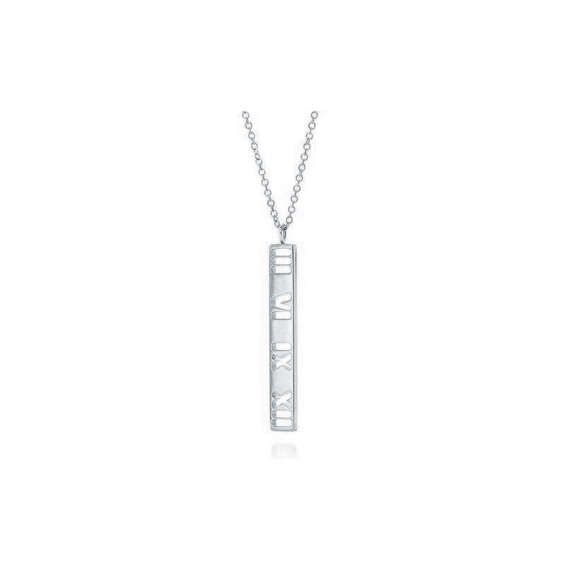 TIFFANY&CO.蒂芙尼 atlas罗马数字镂空线条项链 S925罗马数字镂空线条项链
