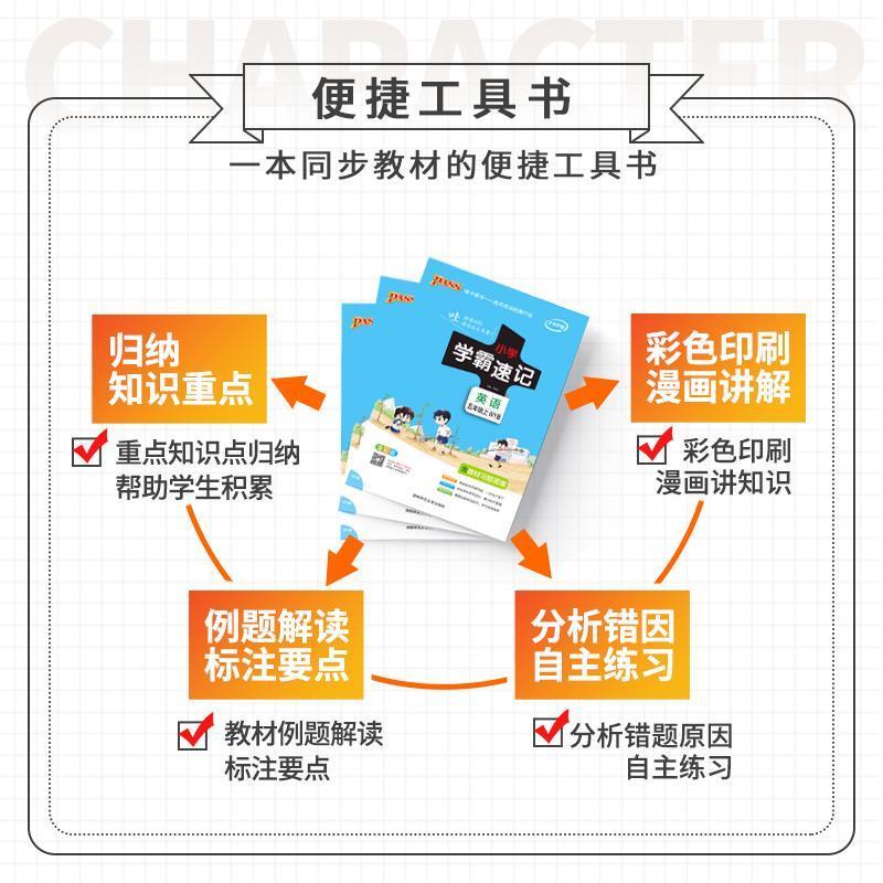 小学学霸速记 英语五年级上册 外研版 小学学霸速记五年级上册英语外研版3起点课堂笔记知识点速查速记
