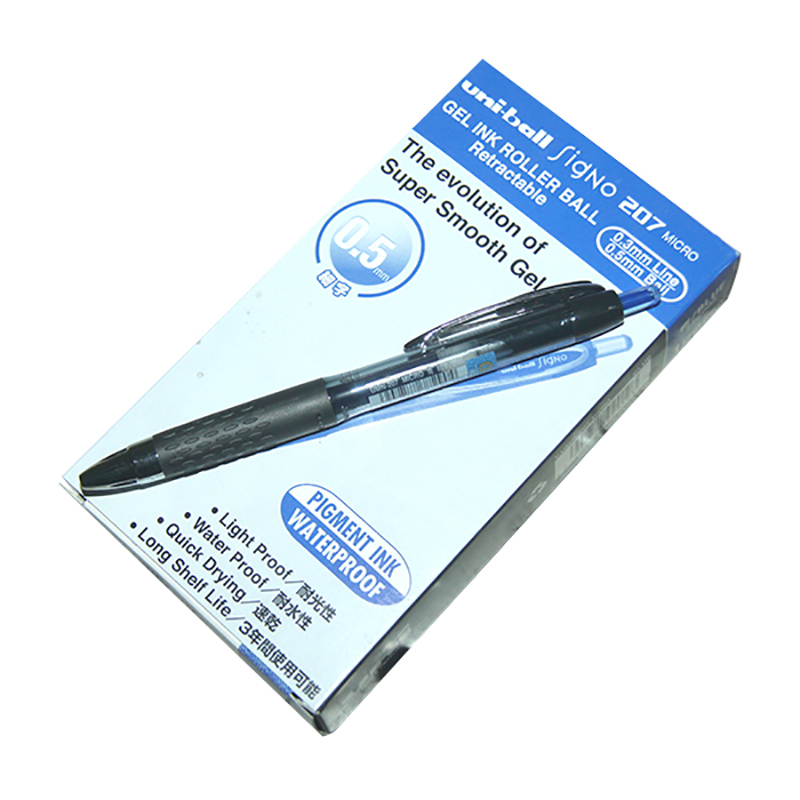 UNI 三菱UMN-207中性笔/水笔 UNI三菱中性笔/水笔 签字笔0.5mm 黑色红色蓝色 12支装
