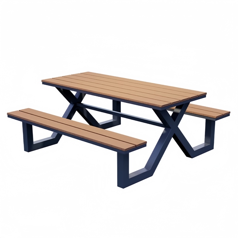 悦兴诚休闲桌椅120*60*75cm套高清大图