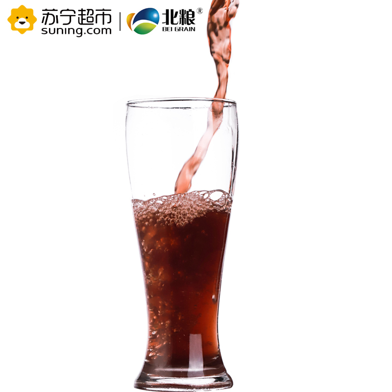 北粮蓝莓汁健康果汁饮品果汁含量>60%野生天然蓝莓饮料分享装(方瓶600ml)*4
