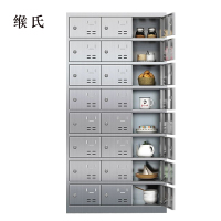 缑氏304不锈钢食堂带锁餐具柜24门碗柜餐盘柜钥匙锁1800*900*350