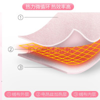 皇威H-636A电加热护腰带按摩器材暖宫腰带保暖宫宝 大姨妈肚子疼远红外宫寒腰封带月痛经 暖宫护腰带 加暖升级版 粉色