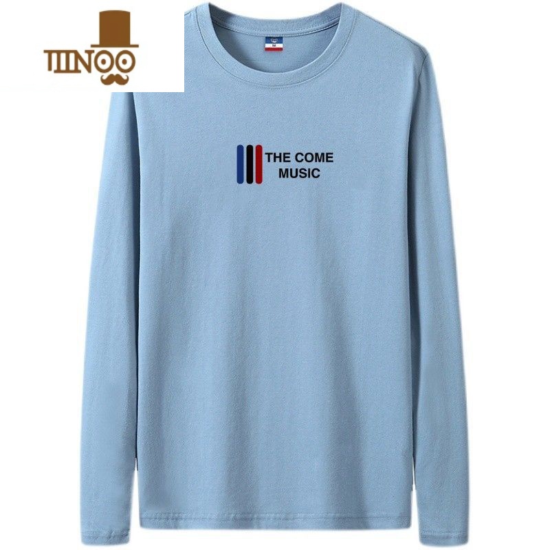 YANXU长袖t恤男士2023新款潮流大码男装潮牌体恤衫圆领内搭秋衣高清大图