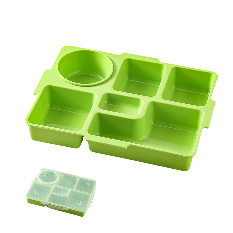 岱润 餐盒 六格带盖 个高清大图