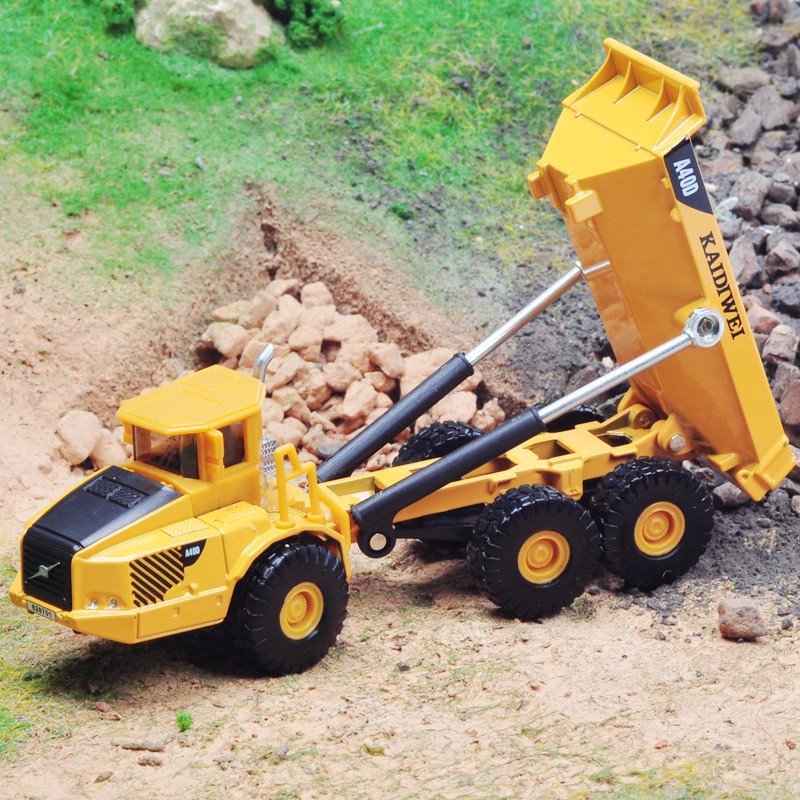 凯迪威合金工程车模型铰接式自卸运输装卸卡车仿真车玩具628701