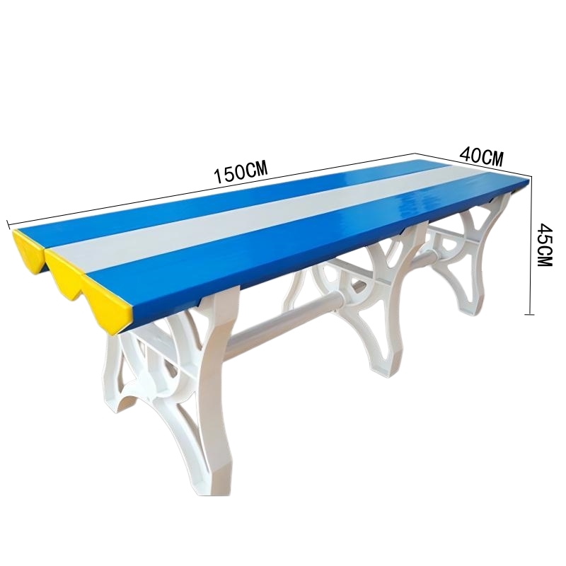 易企采 180*40*45CM ABS塑料长条凳 健身房游泳馆浴室防水更衣换鞋凳体育馆休息凳 单位:张高清大图