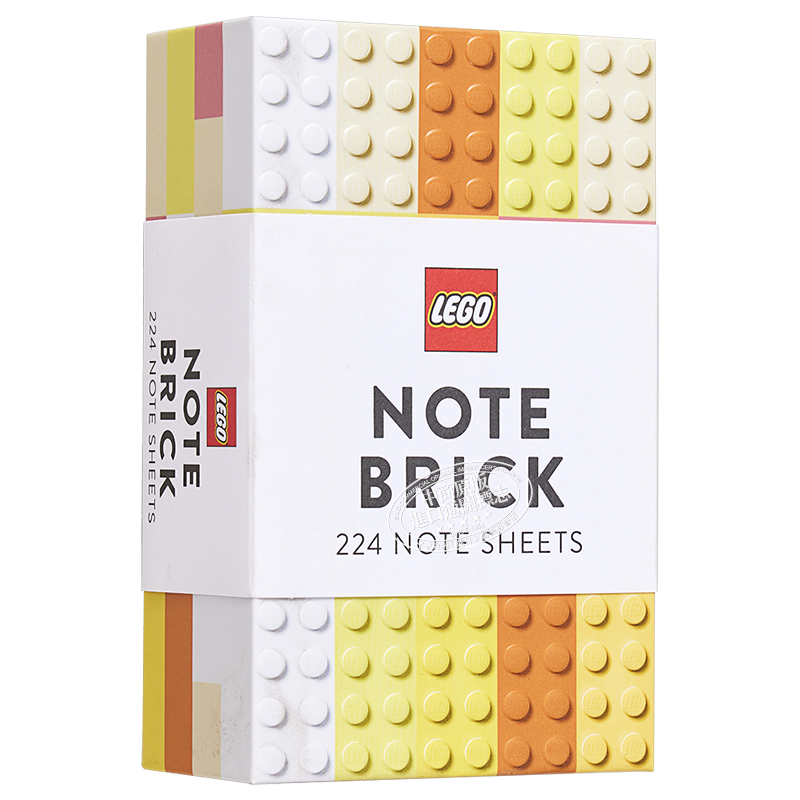 [正版] 乐高 便签纸 橙黄砖面(趣味礼品)英文原版 Lego(r) Note Brick (Yellow-Ora高清大图