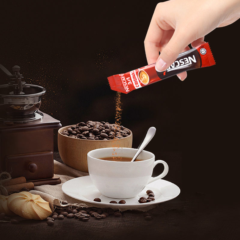 雀巢咖啡马来西亚进口三合一速溶咖啡粉25条*4袋原味高清大图