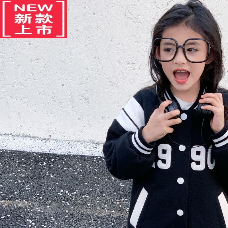 可莉允leobaby女童外套秋冬款2022新款儿童棉服呢子棒球服宝宝棉袄上衣N图片