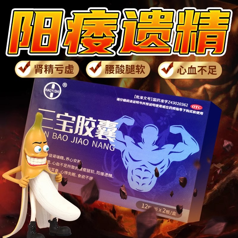 [2盒装]三宝胶囊 0.3g*12粒/板*4板/盒 三宝胶囊48粒好医师补肾虚益精养心安神头晕眼花耳鸣耳聋心悸失眠