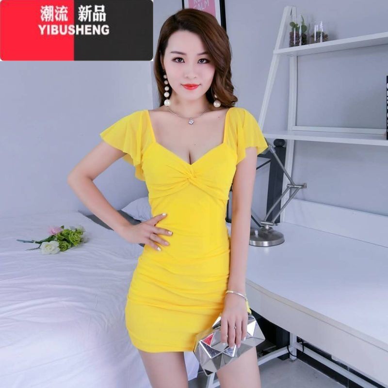 YIBUSHENG2024新款性感女装夜场ktv小姐服装足疗桑拿技师工作服包臀连衣裙高清大图