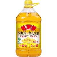 鲁花5S压榨一级花生油5L*2食用油 5S物理压榨 家用大桶装