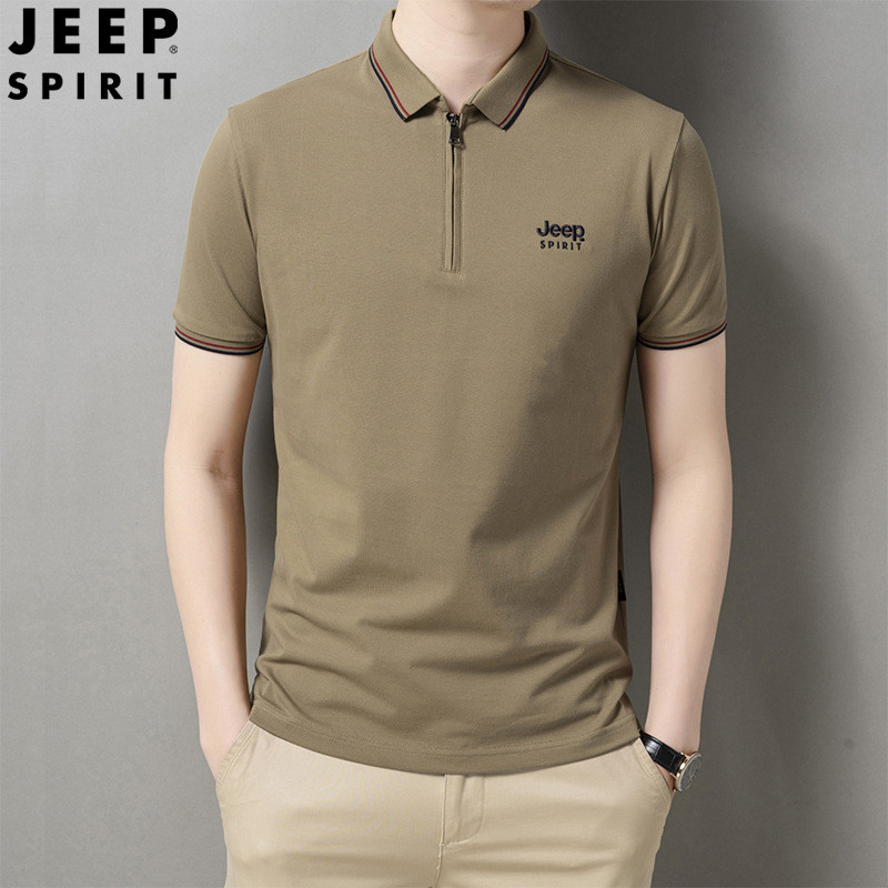 JEEP SPIRIT短袖T恤男青年夏季新款翻领polo衫时尚休闲潮流半袖上