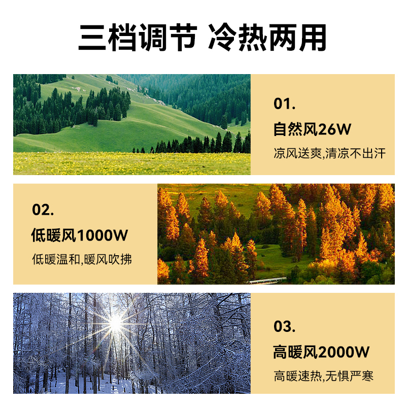 美菱取暖器家用速热小太阳暖风机烤火炉电暖免打孔壁挂节能低耗MPN-DC2003(机械款)