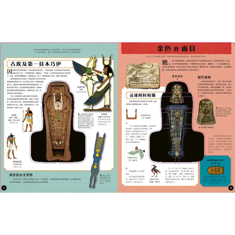 透视系列全3册 [正版]透视木乃伊 科普类书籍百科全书儿童版趣味儿童百科全书木乃伊书籍幼儿百科读物3一6儿童历史百科绘本