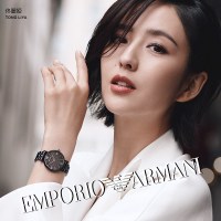 阿玛尼(EMPORIO ARMANI)欧美品牌黑夜满天星手表 佟丽娅明星同款时尚优雅休闲女士石英表 AR11245