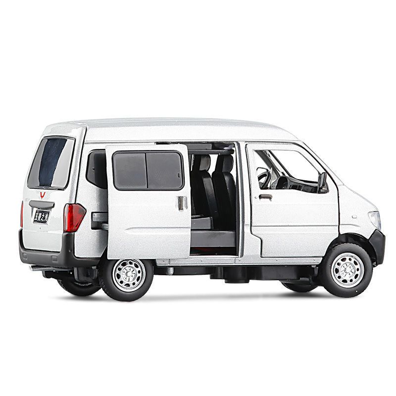 132五菱之光面包车五菱荣光合金车模男孩玩具金属仿真汽车模型车长安