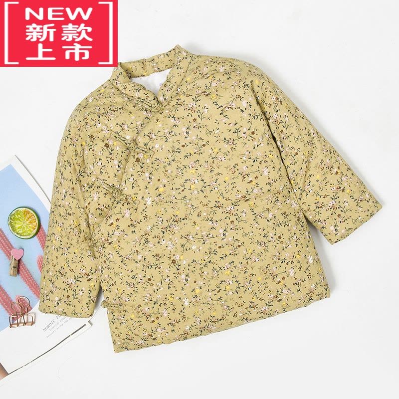 可莉允2022婴幼儿花儿童手工棉花棉衣宝宝女童棉袄中式碎花冬款棉服图片