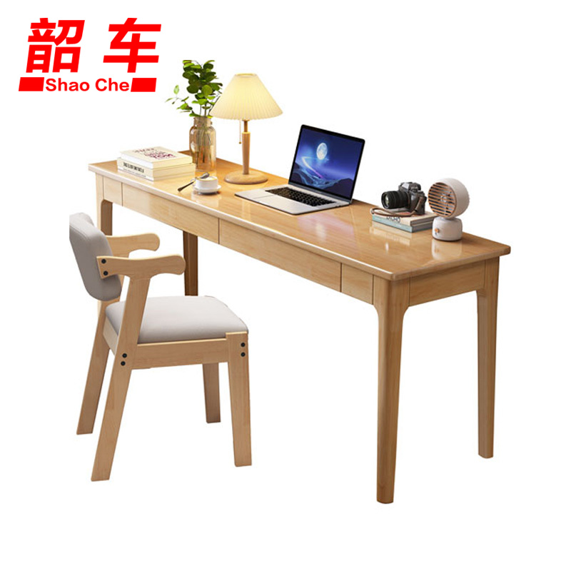 韶车写字台办公桌1.2m+Z字椅套高清大图