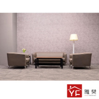 雅樊YR—YFGNWSOX831 大气办公沙发 现代简约皮艺商务会客沙发 浅黄色 西皮 单人位820*840*690