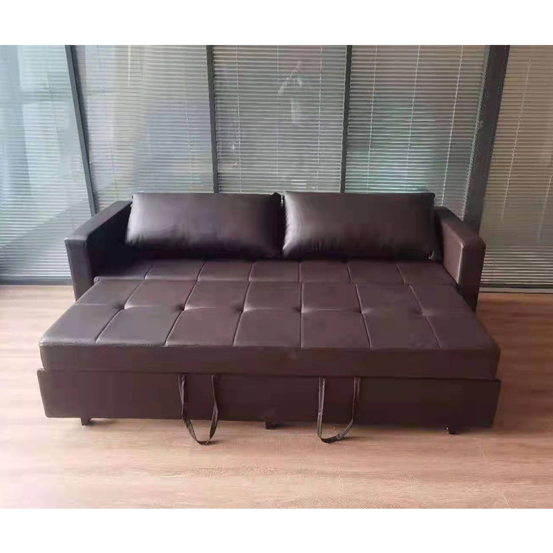 匡大 办公沙发 皮艺沙发 办公室折叠午休沙发 牛皮 三人位 KDT904高清大图