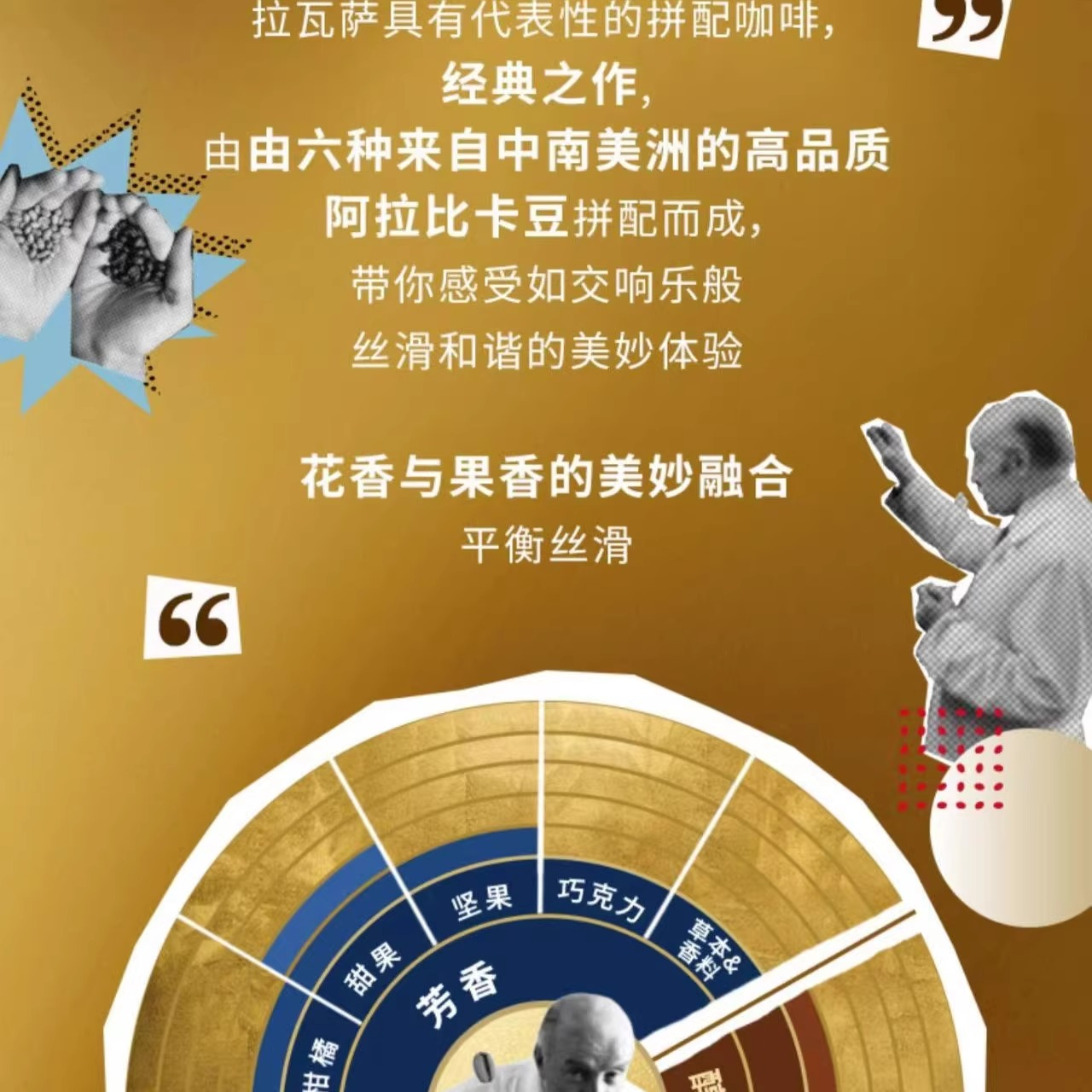 拉瓦萨 CREMAEAROMA意式香浓咖啡豆1kg 1kg 原味高清大图