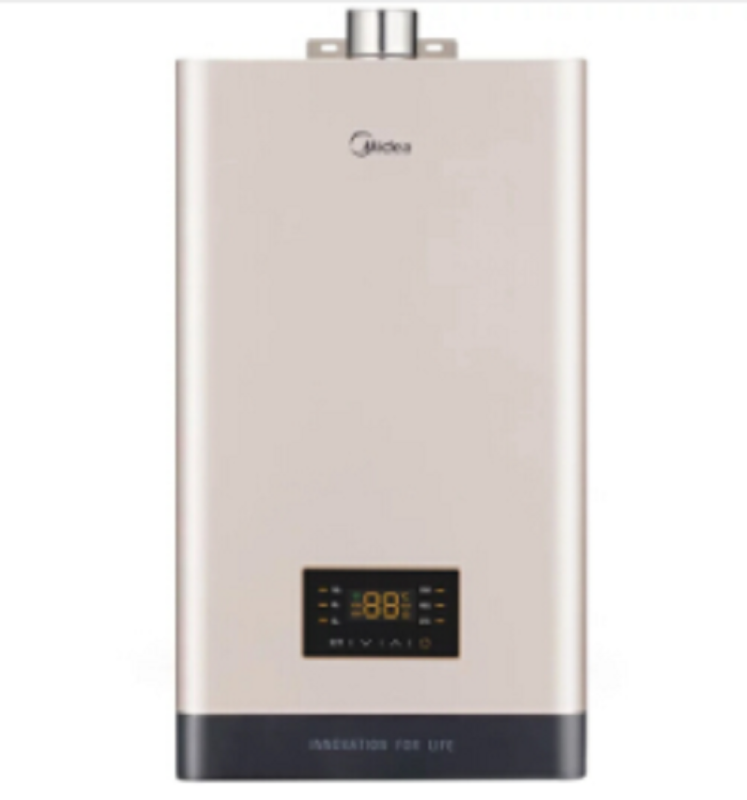 美的JSQ27-14HC4 恒温式燃气热水器 芙蓉金 12T 电辅防冻 JH