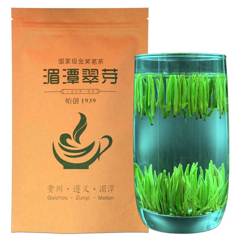湄潭翠芽雀舌茶叶 新茶春茶高山云雾毛尖茶明前清香型绿茶 250克 罐装