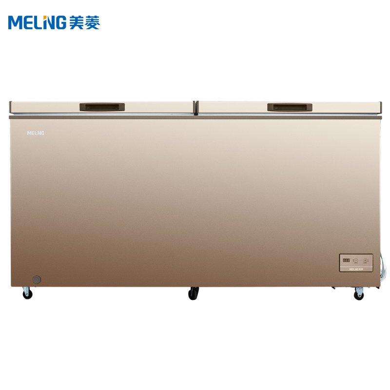 美菱(MELING)BC/BD-536DTE 536升 顶开门卧式冷柜 大容量冰柜 电脑控温 (咖啡金)