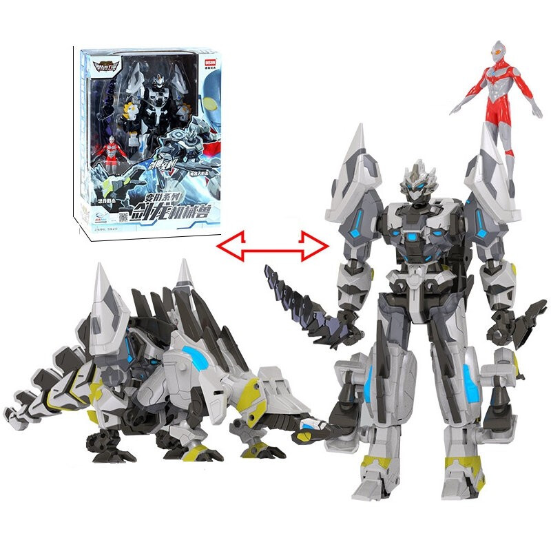 奥特龙神号变形机器人机械兽组合恐龙二男孩召唤器玩具剑龙机械兽参数