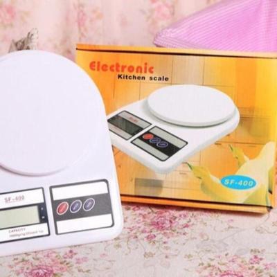 5KG/5g 无背光无电池英文版 家用小型SF-400电子秤台秤挂秤2-10KG/1g 烘焙精准食物称克称