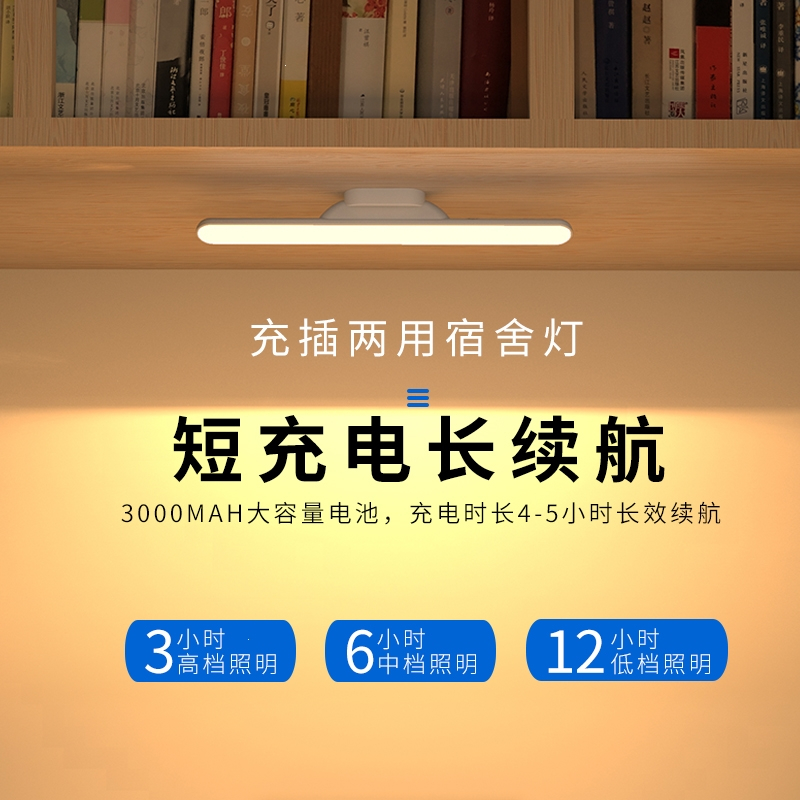 古达酷毙灯磁铁吸附宿舍灯管床头灯学习用灯充电台灯