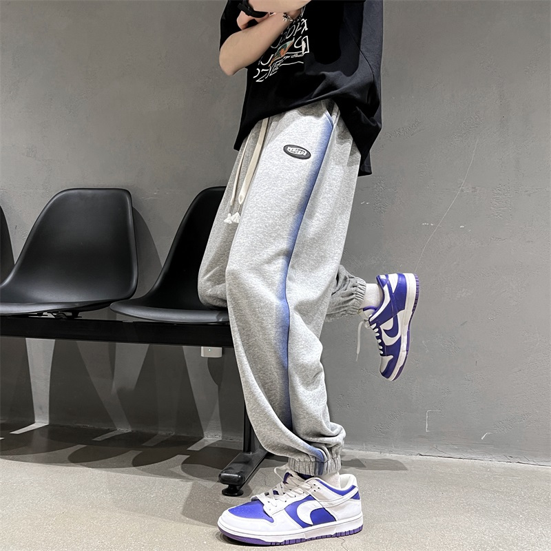 DEBRAND休闲裤春秋季新款男士宽松大码运动阔腿休闲百搭束脚卫裤