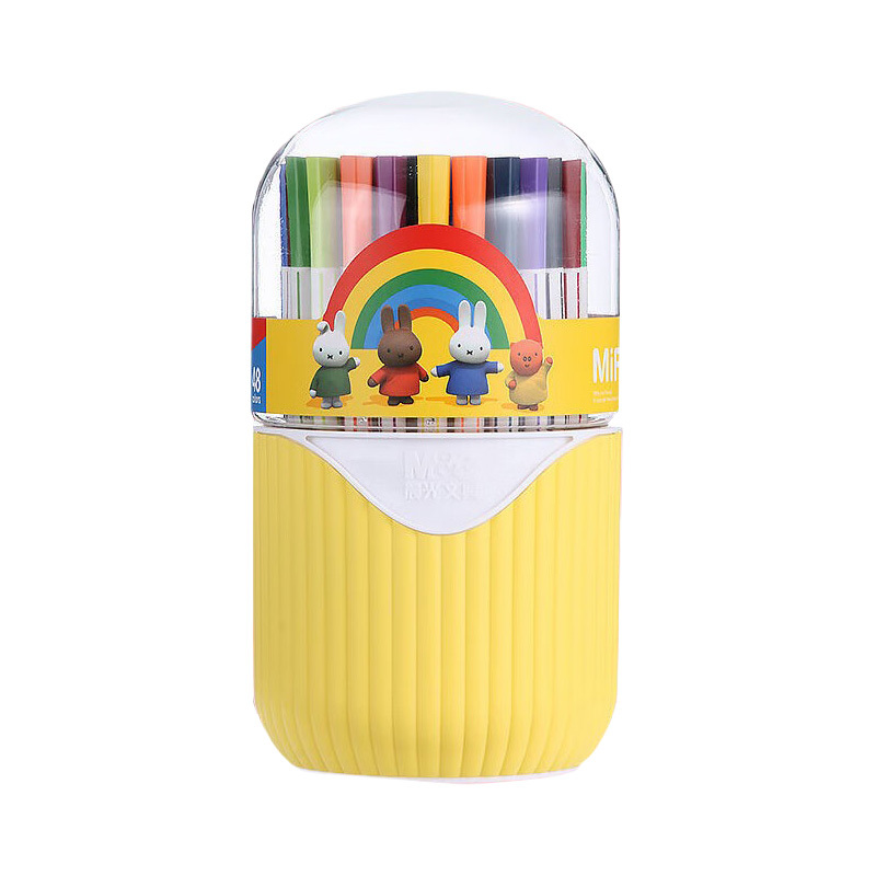 晨光水彩笔48色柔彩顺滑清透显色可洗六角米菲款FCP901U6