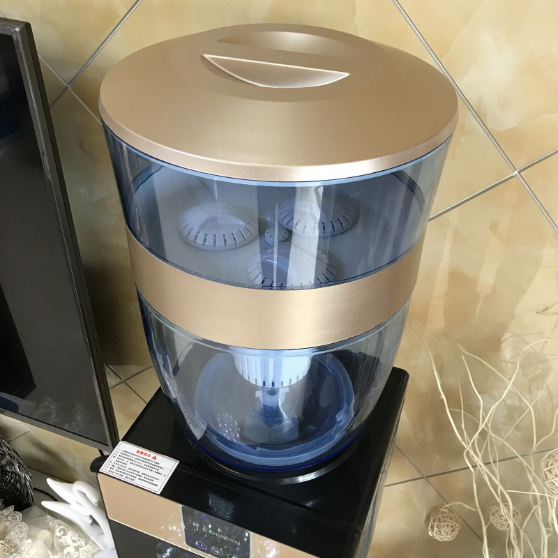 净水桶过滤桶家用过滤器净水器过滤自来水任意搭配台式饮水机 粉色圆形桶(透明蓝通体)不含饮水机定制商品