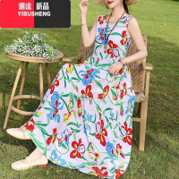 YIBUSHENG季新款高级棉绸连衣裙法式气质吊带沙滩裙女可外穿小众漂亮裙众 4XL建议145-160斤 6号