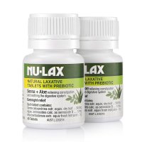 【满额有赠】【2瓶】NU-LAX 芦荟乐康片 润肠肠道顺畅 40片【效期：2020.11】