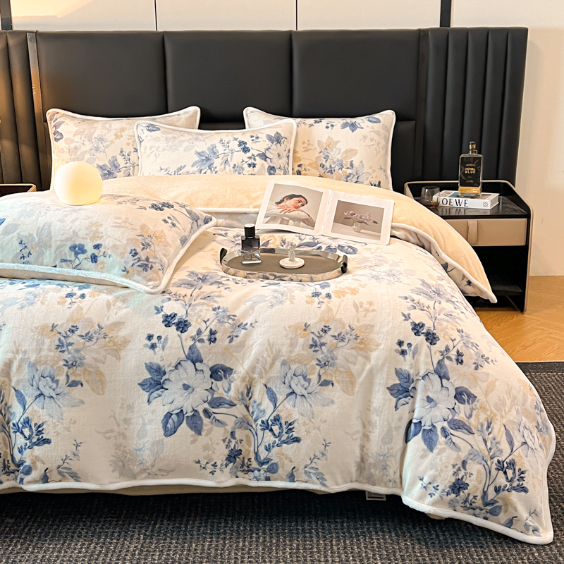 加厚牛奶绒四件套高清大图