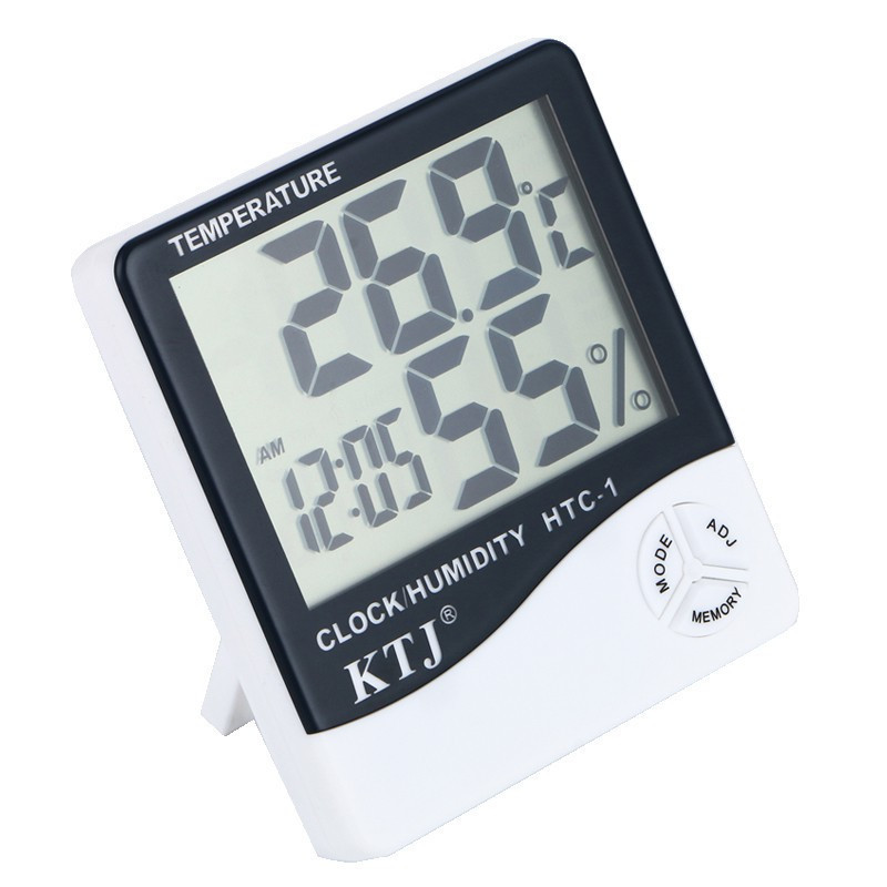 梦卡琳电子数字干湿温度计室内高精度温湿度计家用台式温度表闹钟