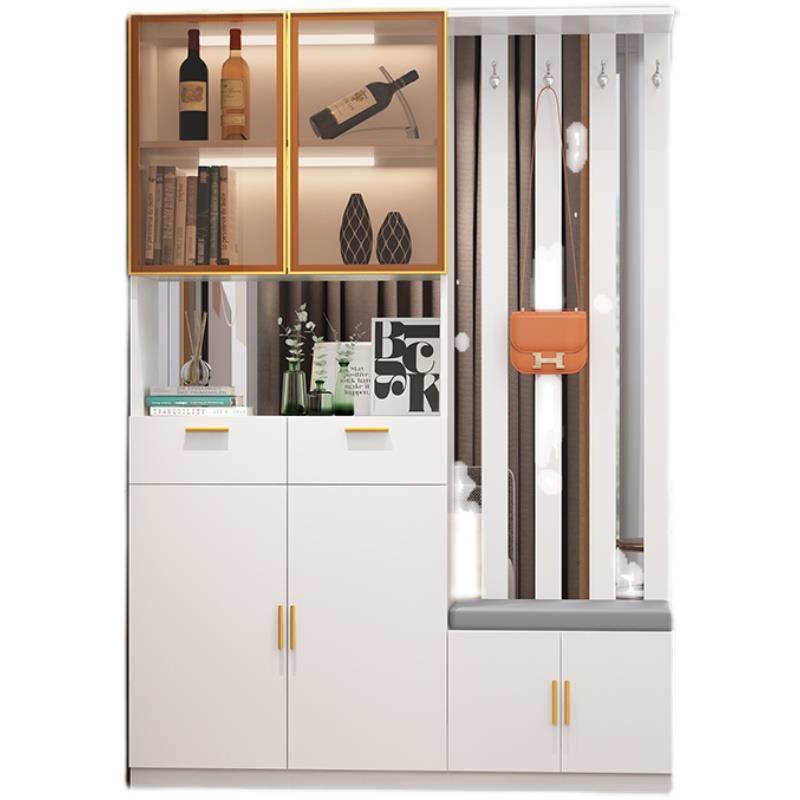 简约现代玄关柜轻奢酒柜鞋柜家用门口收纳一体隔断柜门厅柜置物架