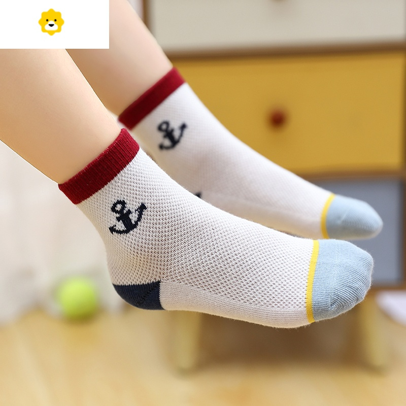 喻娄男童袜子夏季薄款网眼春秋超薄中大童宝宝12-15岁儿童中筒袜报价_