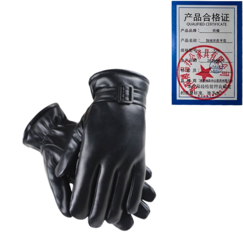 抚樽加绒羊皮手套高清大图