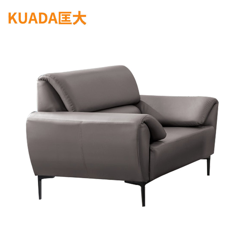 匡大 办公沙发 皮艺沙发 办公室接待沙发 牛皮 单人位 KDT692高清大图