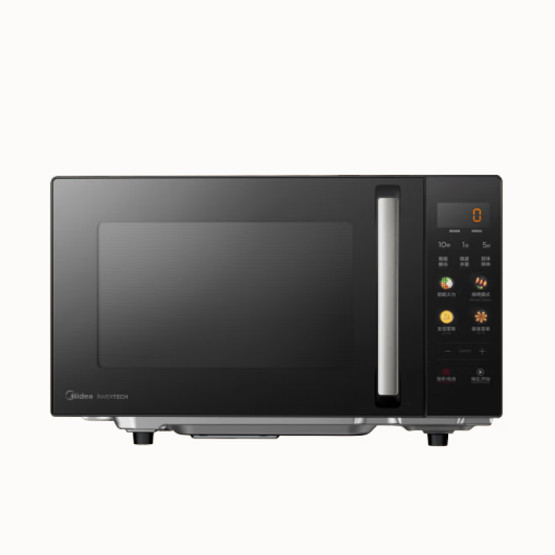 美的(Midea)微碳微波炉烤箱一体机900w微波1000w烧烤平板光波速热23L容量变频带屏幕 C32