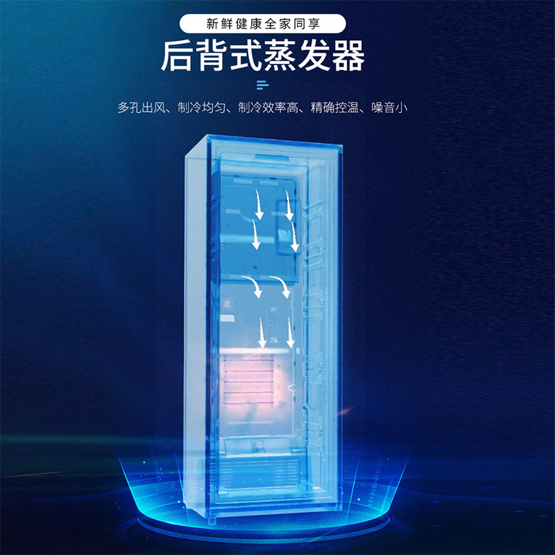 澳柯玛(AUCMA) 236L 风冷无霜立式家用冰柜小型冷冻柜抽屉式冷柜带拉手冰柜 BD-236WH