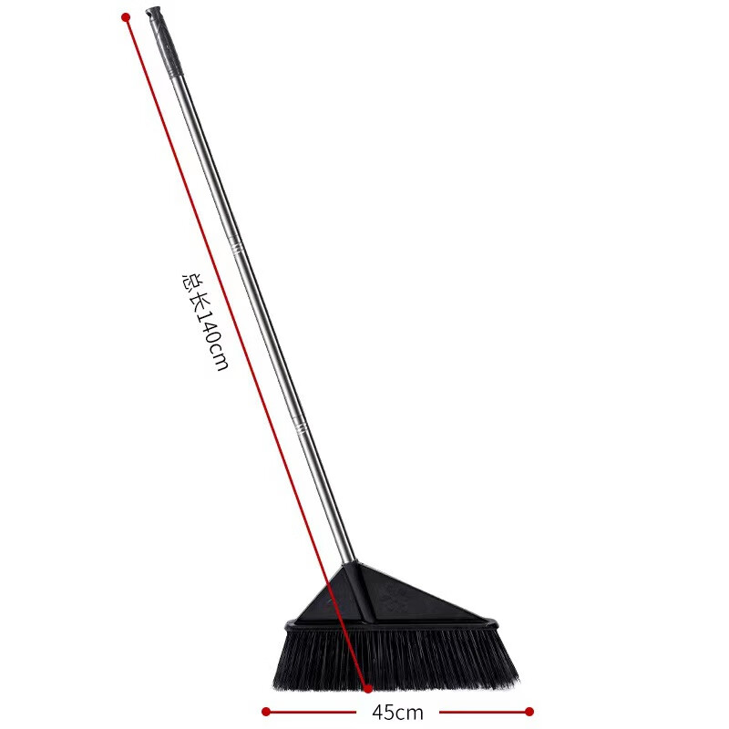 谋福 黑色庭院室外大扫把 加长笤帚 【总长140CM 宽度45CM】*/个