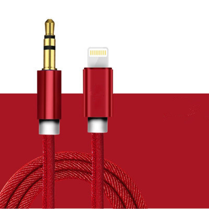苹果7车载aux牛仔音频线车用8PLUSiphone8x手机AUX汽车音响连接线